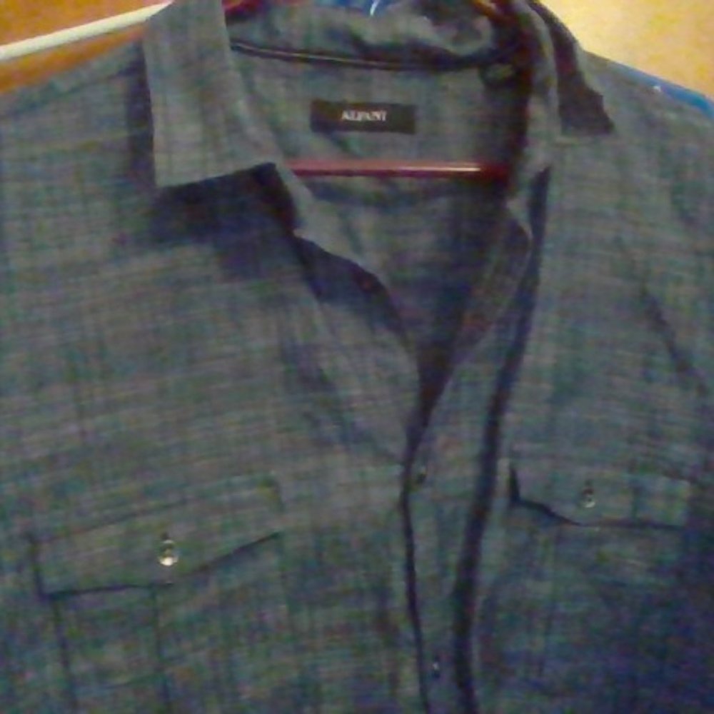 Vintage Alfani Blue Shirt